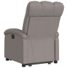 Sillón reclinable elevable tela gris taupe 4