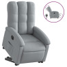 Sillón eléctrico reclinable elevable de tela gris claro 2