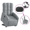 Sillón eléctrico reclinable elevable de tela gris claro 5