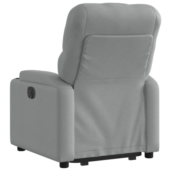 Sillón eléctrico reclinable elevable de tela gris claro M 4