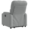 Sillón eléctrico reclinable elevable de tela gris claro 4