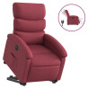 Sillón eléctrico reclinable elevable de tela rojo tinto 2
