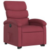 Sillón eléctrico reclinable elevable de tela rojo tinto 3