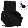 Sillón eléctrico reclinable elevable de tela negro 2