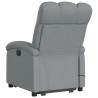 Sillón de masaje eléctrico reclinable elevable tela gris claro 4