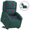 Sillón masaje eléctrico reclinable elevable tela verde oscuro 2