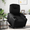 Sillón reclinable elevable cuero artificial negro 1