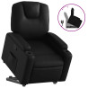 Sillón reclinable elevable cuero artificial negro 2