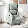 Sillón eléctrico reclinable elevable de terciopelo gris claro 1