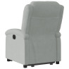 Sillón eléctrico reclinable elevable de terciopelo gris claro 4