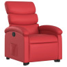Sillón reclinable elevable cuero artificial rojo 3