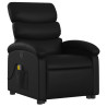 Sillón reclinable de masaje de pie cuero artificial negro 3