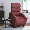 Sillón elevable eléctrico cuero artificial rojo tinto 1