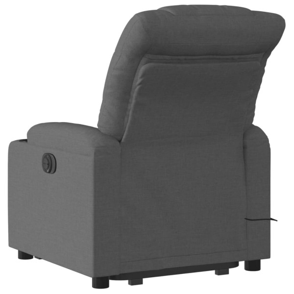 Silla de masaje reclinable de pie de tela gris oscuro M 4