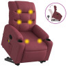Poltrona de massagens reclin. elevatória tecido vermelho tinto 2