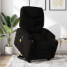 Sillón reclinable de masaje elevable tela negro 1