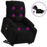Sillón de masaje eléctrico reclinable elevable tela negro 2