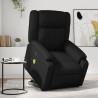 Sillón de masaje elevable eléctrico cuero sintético negro 1