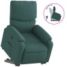 Sillón reclinable elevable tela verde oscuro 2