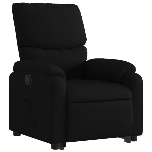 Sillón reclinable elevable tela negro M 3