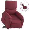 Sillón eléctrico reclinable elevable de tela rojo tinto 2