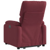 Sillón eléctrico reclinable elevable de tela rojo tinto 4