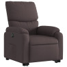 Sillón eléctrico reclinable elevable de tela marrón oscuro 3