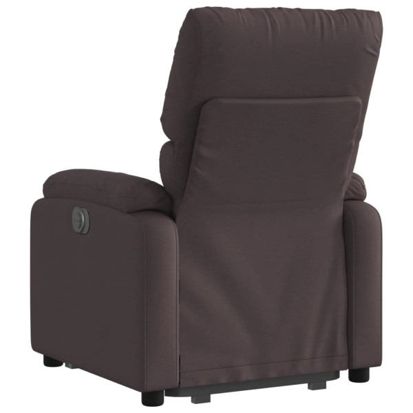 Sillón eléctrico reclinable elevable de tela marrón oscuro M 4