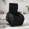 Sillón reclinable y elevable eléctrico cuero sintético negro 1