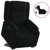 Sillón eléctrico reclinable elevable de tela negro 2