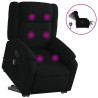 Sillón de masaje eléctrico reclinable elevable tela negro 2