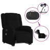 Sillón de masaje eléctrico reclinable elevable tela negro 5