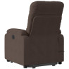 Sillón reclinable de masaje elevable tela de microfibra marrón 4