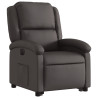 Sillón reclinable eléctrico pie cuero auténtico marrón oscuro 3