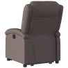 Sillón reclinable eléctrico pie cuero auténtico marrón oscuro 4