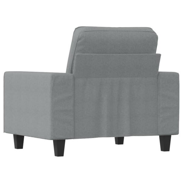 Sillón de tela gris claro 60 cm M 5