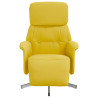 Sillón reclinable con reposapiés tela amarillo claro 3