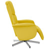 Sillón reclinable con reposapiés tela amarillo claro 4