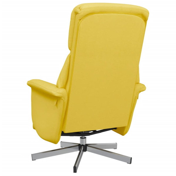 Sillón reclinable con reposapiés tela amarillo claro M 5