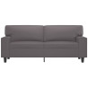 Sofá de 2 lugares 140 cm couro artificial cinza 3