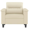 Poltrona 60 cm couro artificial creme 3