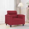 Poltrona 60 cm couro artificial vermelho tinto 1