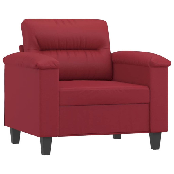 Poltrona 60 cm couro artificial vermelho tinto M 2