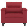 Sillón cuero sintético rojo tinto 60 cm 3