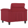 Sillón cuero sintético rojo tinto 60 cm 5