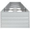 Canteiro elevado de jardim 400x80x45cm aço galvanizado prateado 5