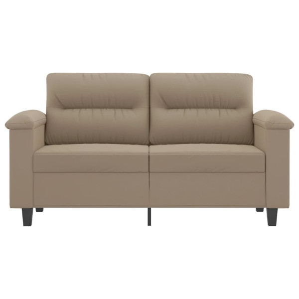 Sofá de 2 plazas de tela microfibra gris taupe 120 cm M 3
