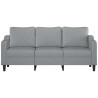 Sofá de 3 plazas de tela gris claro 180 cm 3