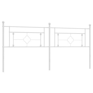 Cabeceira de cama 193 cm metal branco H