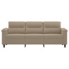 Sofá de 3 plazas de tela microfibra gris taupe 180 cm 3